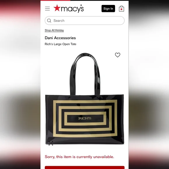 NWT Rich's Open Tote Bag - Picture 2 of 2